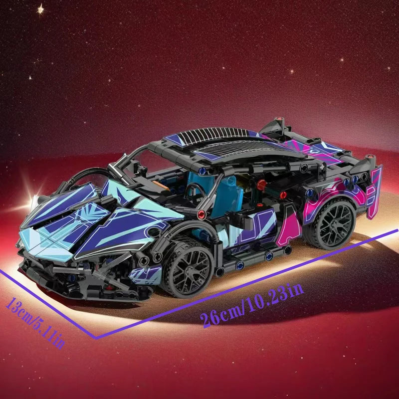 1614-Piece Technology Series Classic Cyber-Style Racing Car Building Blocks City Famous Brand Supercar Moc Assembly Toy Easter Gift Birthday Gift