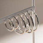 گوشواره سیمی با خلق‌وخوی شیک، سبک کاخ، استیل ضدزنگ رترو، ضدآب، بدون تغییر رنگ، جواهرات بافت‌دار فلزی