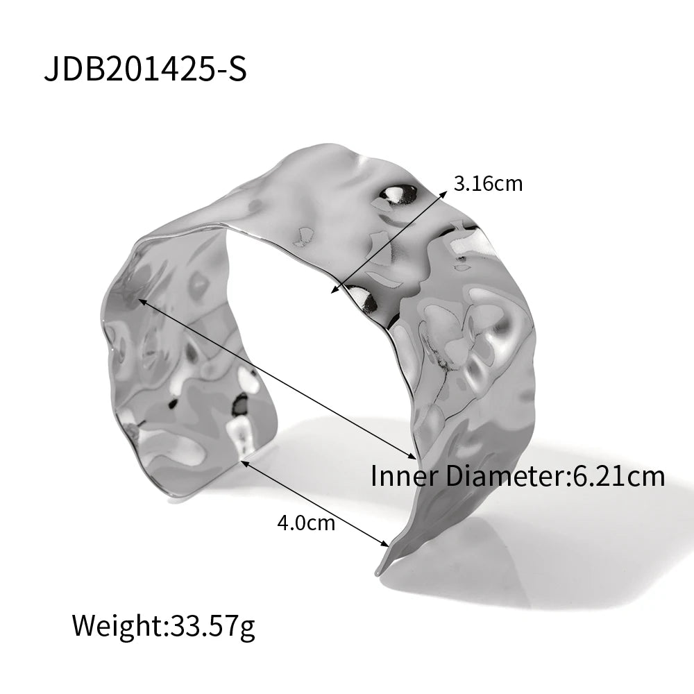 Lav nøgle luksus rustfrit stål Betagende reflekterende finish Ørering Sølvfarve Teksturering Kvinder Daglig iført gave
