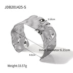 Lav nøgle luksus rustfrit stål Betagende reflekterende finish Ørering Sølvfarve Teksturering Kvinder Daglig iført gave