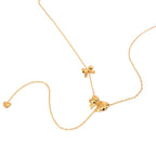 Trendy 18K PVD belagt rustfrit stål Delikat Bowknot Y Halskæde Kæde Damer Vandtæt højkvalitets charme Stilfulde smykker