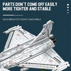 2099PCS Rafale Fighter Model Building Blocks Diy Military Plane Series Assembly Bricks Desktop Ornament Kids Toys Holiday Gifts