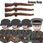 Kids Toys WW2 Building Blocks 4pcs/set US UK Soviet Soldiers Mini Action Figures Educational Toys For Kids Boys Christmas Gifts