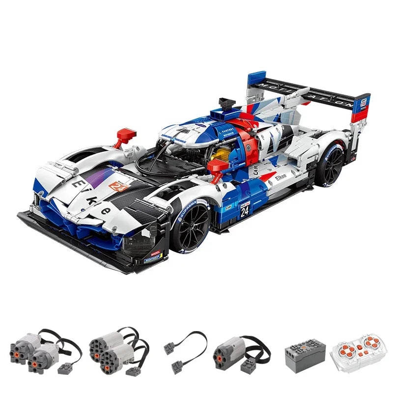 MOC 1:8 3507PCS Technical Remote Control Racing Car LEE MANS M HYBRID V8 Building Blocks Bricks Assembling Toys for Children
