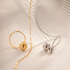 Unregelmäßiger kreativer Ballring für Frauen Persönlichkeit Design Ball Offener Ring Damen Edelstahlring Schmuck Geschenk anillos mujer