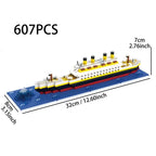 Titanic Creative Luxury Iceberg Cruise Ship Boat Wreck Set City DIY Model Building Blocks Bricks Toys For Children Adult Gift