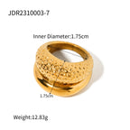 Rustfrit stål 18K forgyldt Trendy Geometrisk Finger Ring/Stud øreringe Serie Klassiske smykker Charmerende smykker gallagave