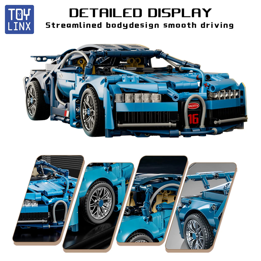 ToylinX 1:14 Supercar Building Block Toy Optional Power Group 14+ Technology Design Christmas Gift for Adults and Kids With Box