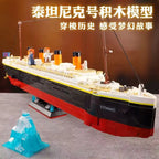 IN STOCK 66010 Titanic Building Blocks Model MOC Idea Iceberg and Ship Bricks Assembling Toys for Boys Gift Set