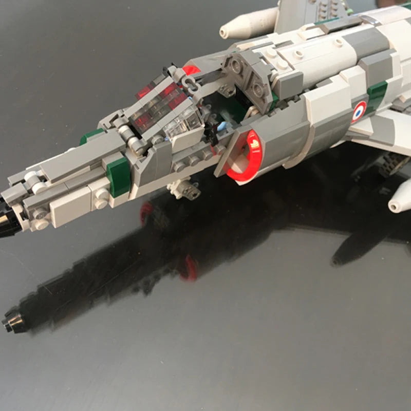 Military Aircraft Model MOC Building Bricks Modern Fighter Jets Modular Technology Gifts Holiday Assemble Children Toys Suit