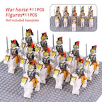 10pcs Napoleonic Wars Military Soldiers Building Blocks WW2 Mini Figures French British Fusilier Rifles Weapons Toys For Kids