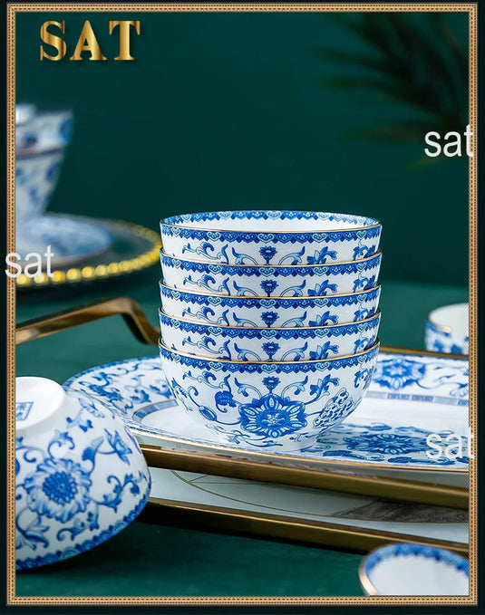 Wholesale European Simple Fengyu Classic Enamel Porcelain Dinnerware Sets