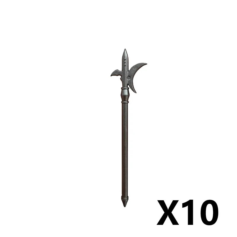 MOC Medieval Military Weapons Building Blocks Parts Castle Knights Soldier Sword Bow Crossbow Helmet Spear Model Bricks Boy Toys