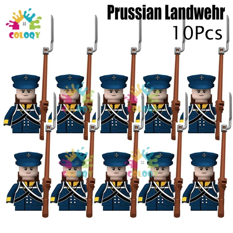 Kids Toys 22/10 Pcs Napoleonic Wars Military General Soldier Building Blocks Imperial Navy Figures Toys For Kids Birthday Gifts