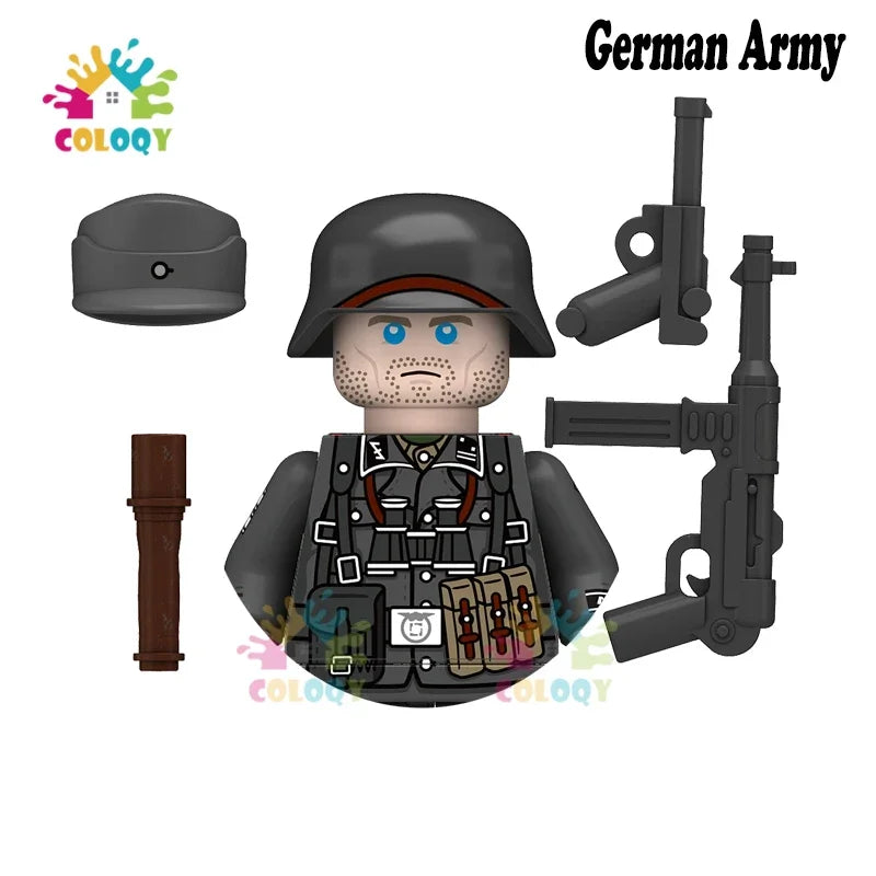 Kids Toys WW2 Soldiers Building Blocks Military Army Mini Action Figures Toys For Kids Christmas Gifts For Boys Birthday Gifts
