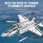 1600PCS F-35 Lightning II Fighter Jet Building Blocks Bomber Shipboard Aircraft Model Bricks Desktop Decoration Kids Toy Gifts