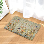 Chinese style Flowers and Birds Waterproof Shower Curtain Set Toilet Seat Cover Bath Non-Slip Mat Rug Carpet Bathroom Decor