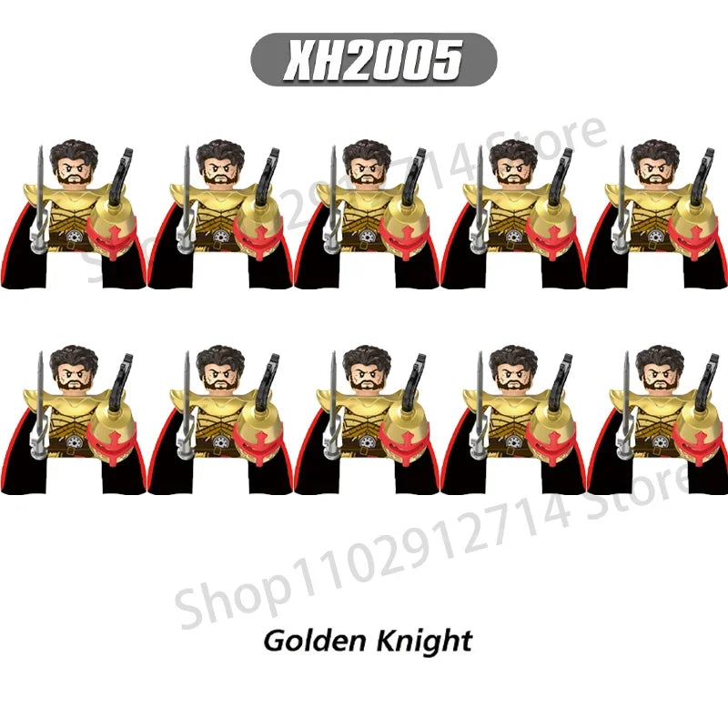 10Pcs/Set Historical Medieval Sparta Heroes Crusader Roman Soldiers Building Blocks Military Action Figures Bricks Toys For Kids