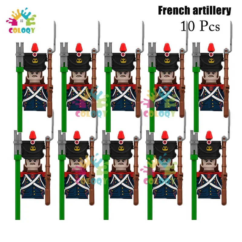 Kids Toys 22/10 Pcs Napoleonic Wars Military General Soldier Building Blocks Imperial Navy Figures Toys For Kids Birthday Gifts