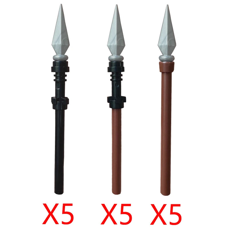 MOC Medieval Military Weapons Building Blocks Parts Castle Knights Soldier Sword Bow Crossbow Helmet Spear Model Bricks Boy Toys