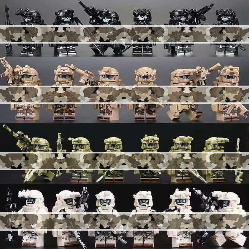 2025 Military Building Blocks Figures Set - Special Forces Camo Commando, Army Soldiers Role Play Toys Gift for Boys 8+ Year old