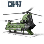 1622PCS CH-47 Chinook Transport Plane Building Blocks Military Armed Helicopter Fighter Model Bricks Kids Toys Christmas Gifts