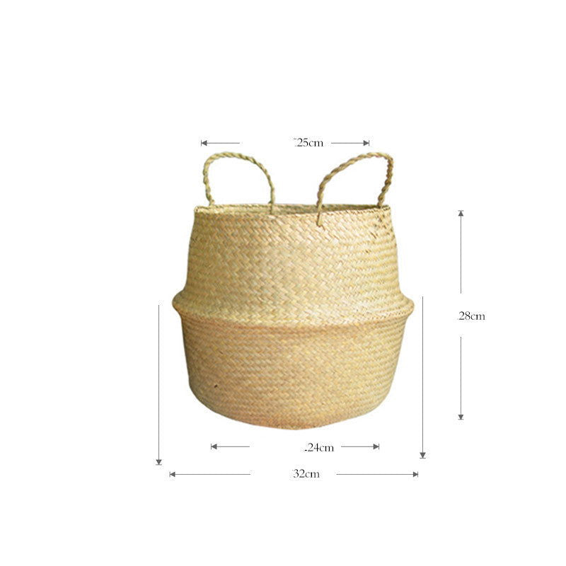 Seagrass Woven Storage Portable Flower Basket - Grand Goldman