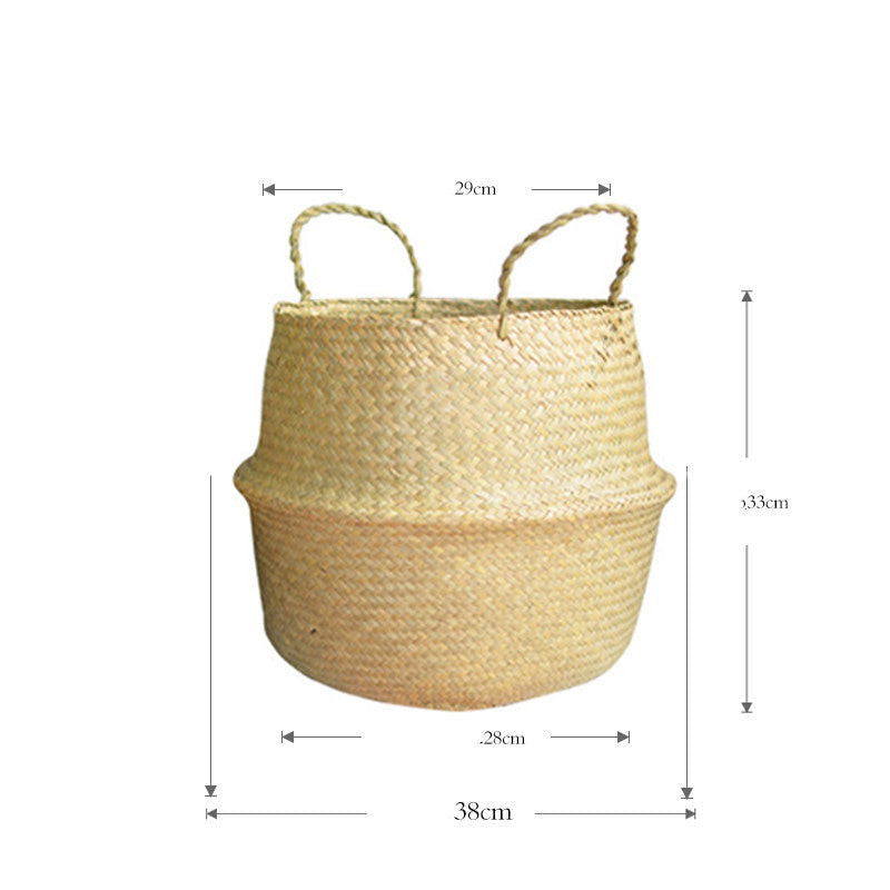 Seagrass Woven Storage Portable Flower Basket - Grand Goldman