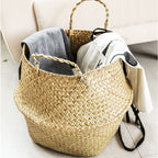 Seagrass Woven Storage Portable Flower Basket - Grand Goldman