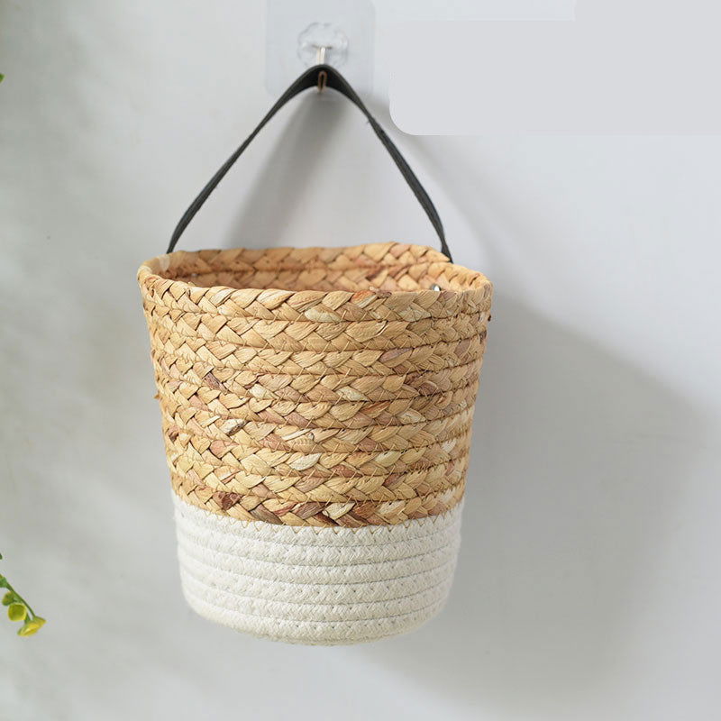 Seaweed Woven Storage Basket Wall Hanging Basket Storage Rack - Grand Goldman