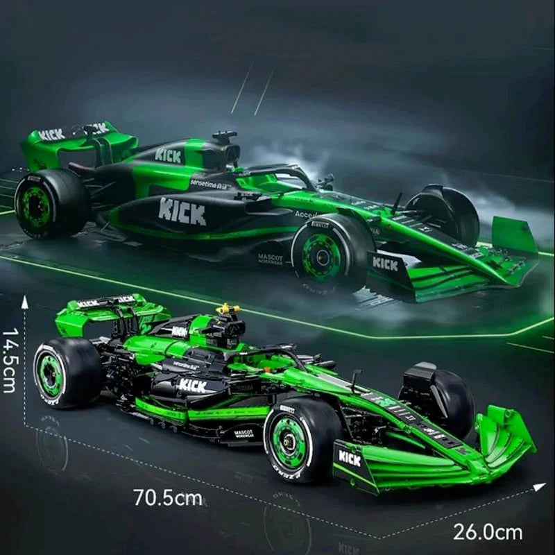 Technical KICK SAUBER F1 C44 Sports Model Car Set,1:8 Racing Car Kits Model 2553PCS Building Blocks Car Lovers Muscle Car Fans