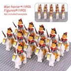 10pcs Napoleonic Wars Military Soldiers Building Blocks WW2 Mini Figures French British Fusilier Rifles Weapons Toys For Kids