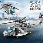 Technical Armed Police Helicopter Building Blocks Model Military STEM Kit WW2 Aircraft Warship Bricks Toys For Kids Adult Gifts