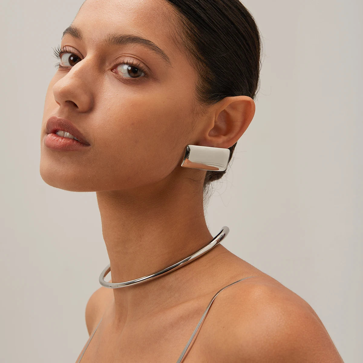 گوشواره‌های مستطیلی براق وینتیج از جنس استیل ضدزنگ با کیفیت بالا، مد مینیمالیستی، هدیه‌های روزانه برای زنان، گوشواره‌های ظریف сережки