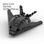 MOC Building Blocks Military Series F-117 Nighthawk Stealth Fighter Jet with Stand Aircraft Model Children's Assembly Toy