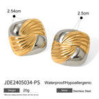 Geometri 18K forgyldt multi-form matchende farve tekstur øreringe blandet ørering Anti allergisk tofarvet statement smykker