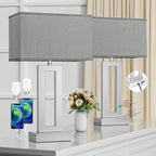 Seealle Bedroom Lamps for Night Stands - Touch Control, 3 Way Dimmable, USB C+A Charging, LED Bulbs, Easy Assembly - Grand Goldman