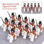 10pcs Napoleonic Wars Military Soldiers Building Blocks WW2 Mini Figures French British Fusilier Rifles Weapons Toys For Kids