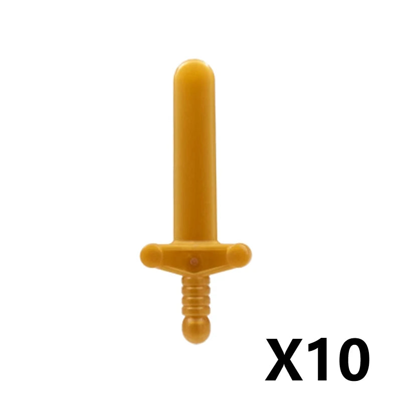 MOC Medieval Military Weapons Building Blocks Parts Castle Knights Soldier Sword Bow Crossbow Helmet Spear Model Bricks Boy Toys