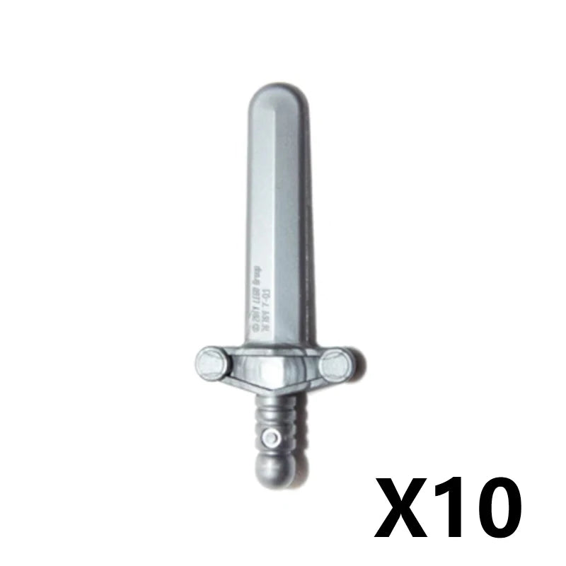 MOC Medieval Military Weapons Building Blocks Parts Castle Knights Soldier Sword Bow Crossbow Helmet Spear Model Bricks Boy Toys