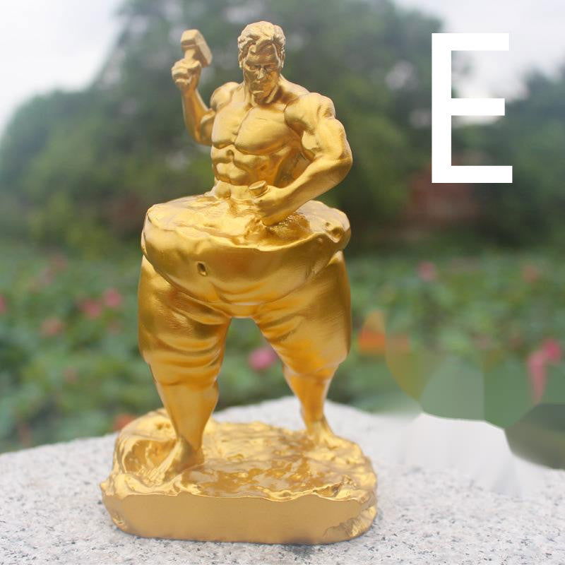 Self-carving Sculpture Decoration Resin Crafts - Grand Goldman