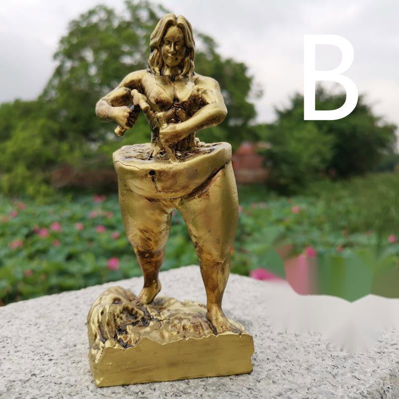 Self-carving Sculpture Decoration Resin Crafts - Grand Goldman