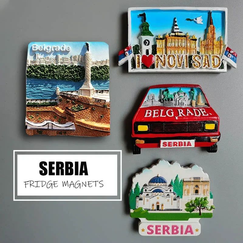 Serbia fridge magnets Belgrade tourism memorial crafts painted magnet refrigerator magnets - Grand Goldman