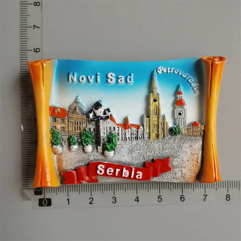 Serbia fridge magnets Belgrade tourism memorial crafts painted magnet refrigerator magnets - Grand Goldman