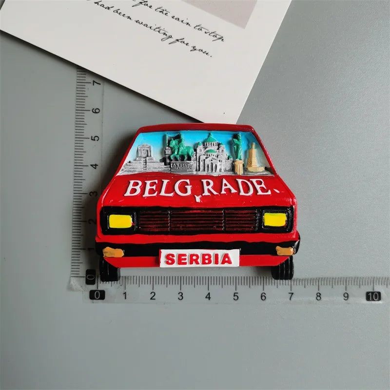Serbia fridge magnets Belgrade tourism memorial crafts painted magnet refrigerator magnets - Grand Goldman