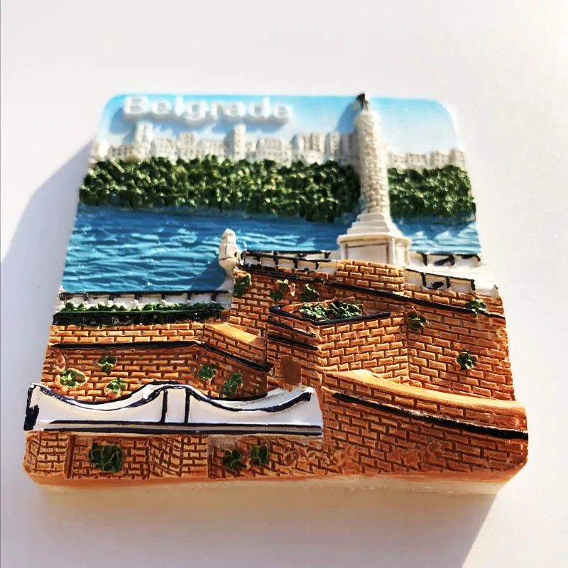Serbia fridge magnets Belgrade tourism memorial crafts painted magnet refrigerator magnets - Grand Goldman