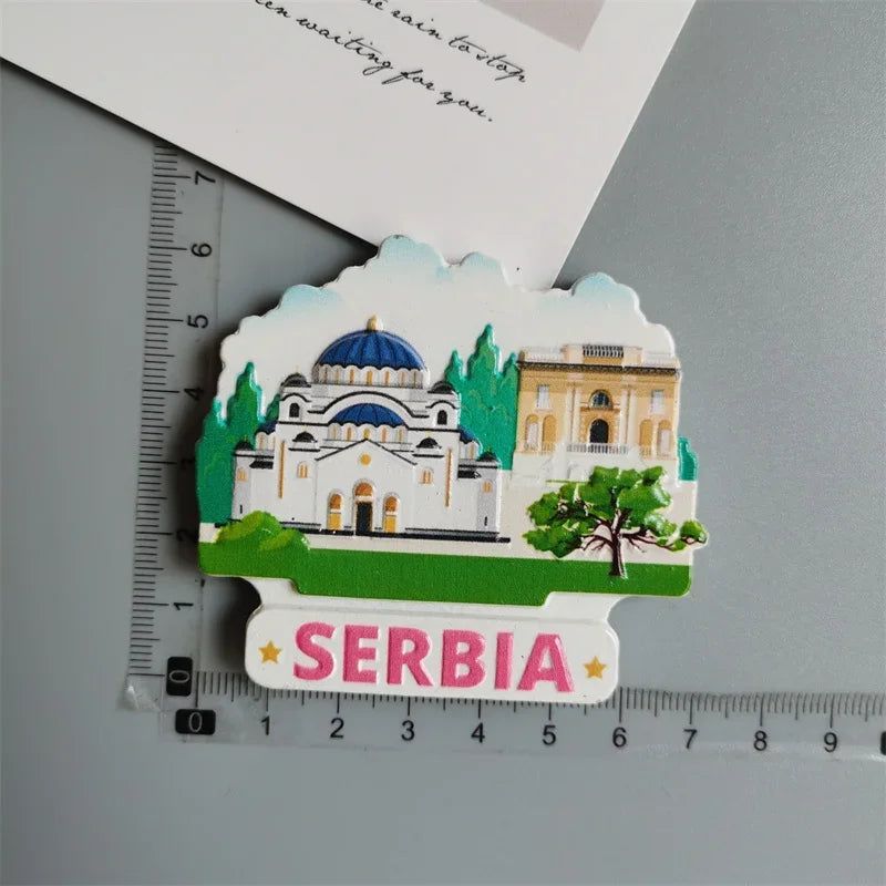 Serbia fridge magnets Belgrade tourism memorial crafts painted magnet refrigerator magnets - Grand Goldman