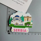 Serbia fridge magnets Belgrade tourism memorial crafts painted magnet refrigerator magnets - Grand Goldman