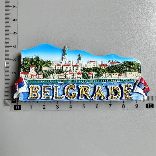 Serbia fridge magnets Belgrade tourism memorial crafts painted magnet refrigerator magnets - Grand Goldman