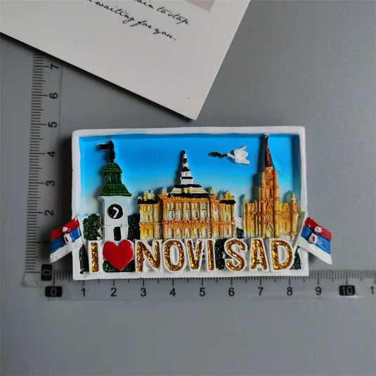 Serbia fridge magnets Belgrade tourism memorial crafts painted magnet refrigerator magnets - Grand Goldman